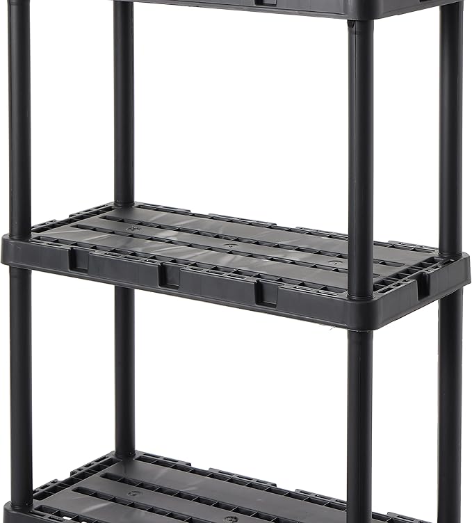 Gracious Living 2 Pack Light Duty Storage Shelves, Knect-A-Shelf 4-Shelf - Image 9