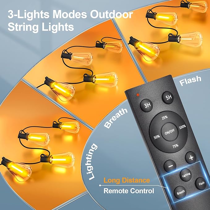 Outdoor String Led Patio Lights - 150Ft 45M Outside Waterproof Light - Image 2