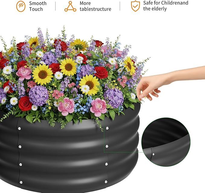 2-Pack 2x1ft Galvanized Raised Garden Bed, Outdoor Planter Bed, Metal Planter - Image 5