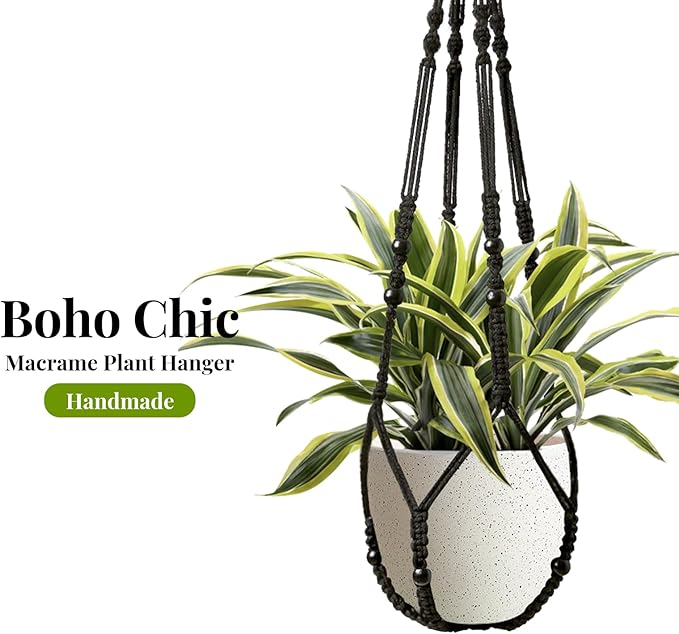 Macrame Plant Hanger Indoor Set of 2 - Image 4
