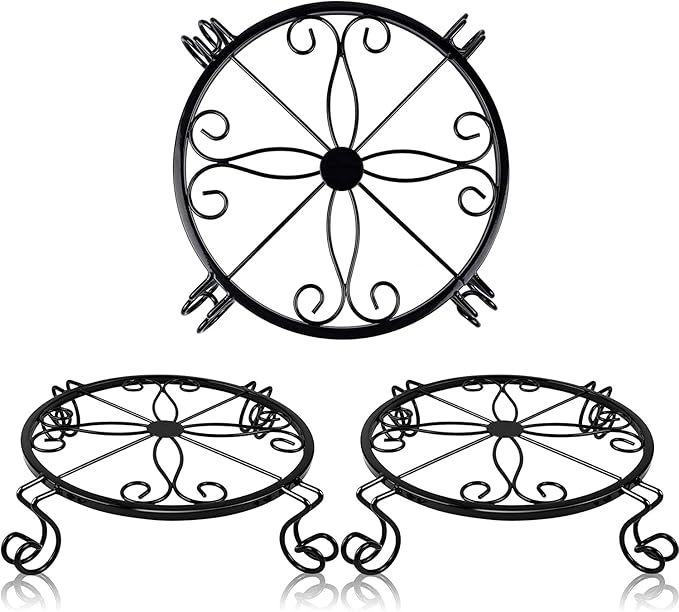 Metal Plant Stand Indoor/Outdoor, Low Corner Plant Stand, Decoration Small - Image 4
