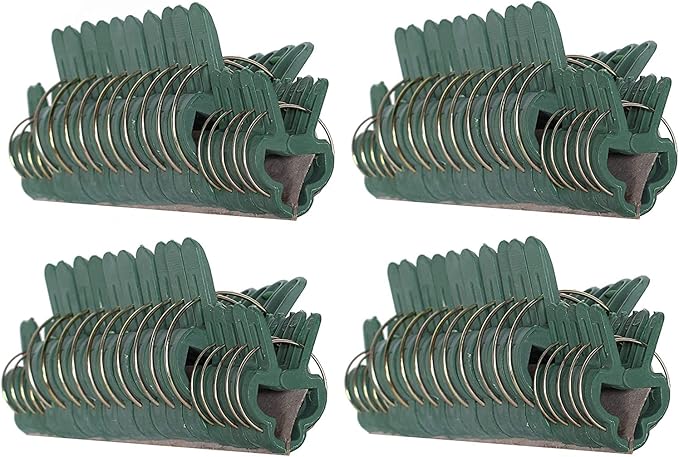 Plant Clips 80 Piece Green Gentle Gardening Plant & Flower Lever Loop Gripper by RamPro