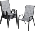 TLSUNNY Patio Chairs, Stackable Textilene Outdoor Dining Furniture by TLSUNNY