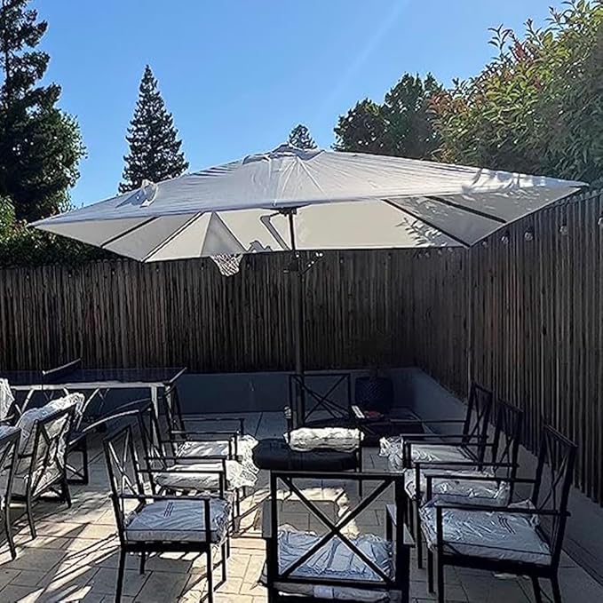 PURPLE LEAF 9 Feet Patio Umbrella Outdoor Cantilever Square Umbrella Aluminum by PURPLELEAF