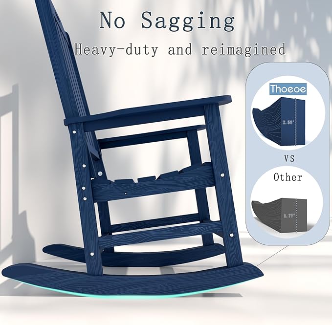 Oversized Rocking Chair Set of 8, Outdoor Rocking Chair - Image 8