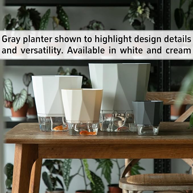 4 Packs Self Watering Plant Pots, Plastic Flower Pots - Image 2