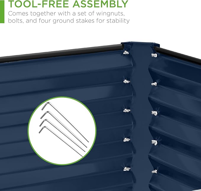 Best Choice Products 8x4x2ft Outdoor Metal Raised Garden Bed, Deep Root Planter - Image 6
