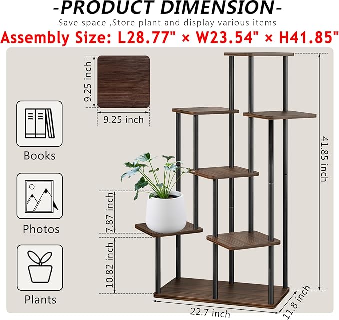 AZERPIAN Plant Stand 7 Tier Indoor Metal Flower Shelf - Image 4