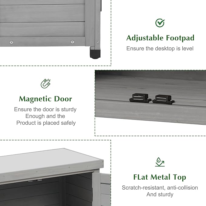 Outdoor Storage Cabinet & Potting Bench Table - Image 5