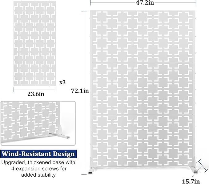 Outdoor Privacy Screen, Freestanding Privacy Fence Panels - Image 2