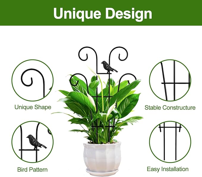 Coomin 14.5 Bird Indoor Plant Trellis - Image 3