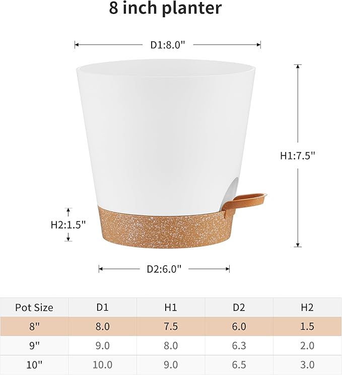 FaithLand 2-Pack 8 Inch Planter Pots - Image 2