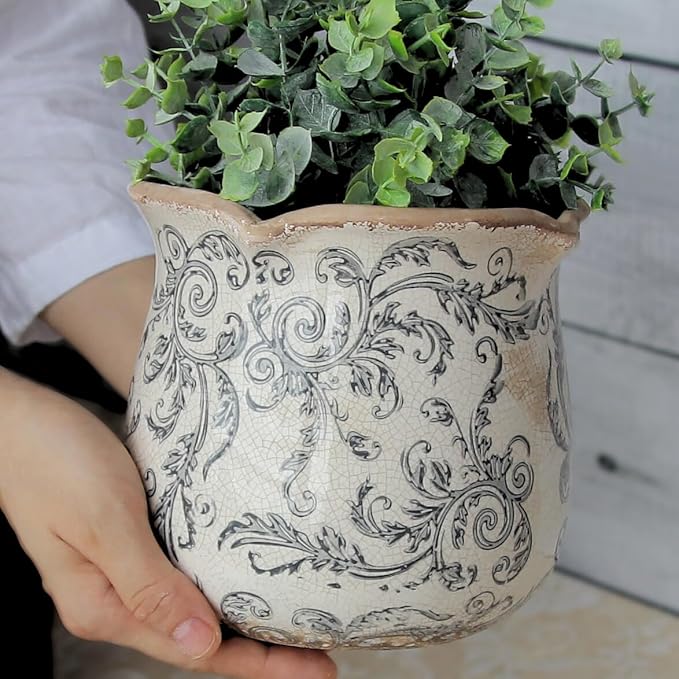 Ceramic Pots for Plants, Vintage Plant Pot - Image 4