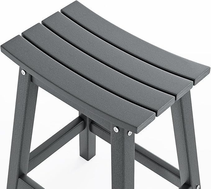 VINGLI 24 Inch Outdoor Bar Stools Set of 4, HDPE Weather Resistance Counter - Image 5
