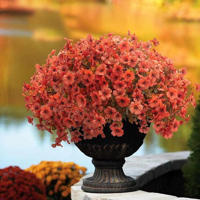 Fall Outdoor Artificial Flowers 16 Bundles - Image 2