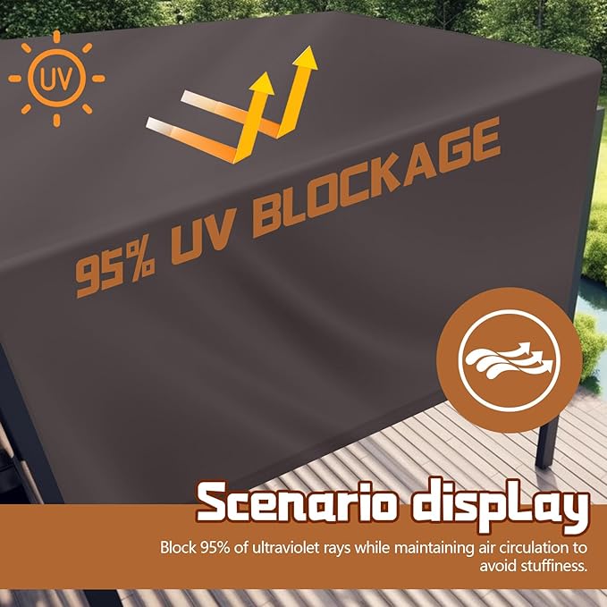 Universal Pergola Replacement Canopy Outdoor Canopy Shade Cover Waterproof - Image 4