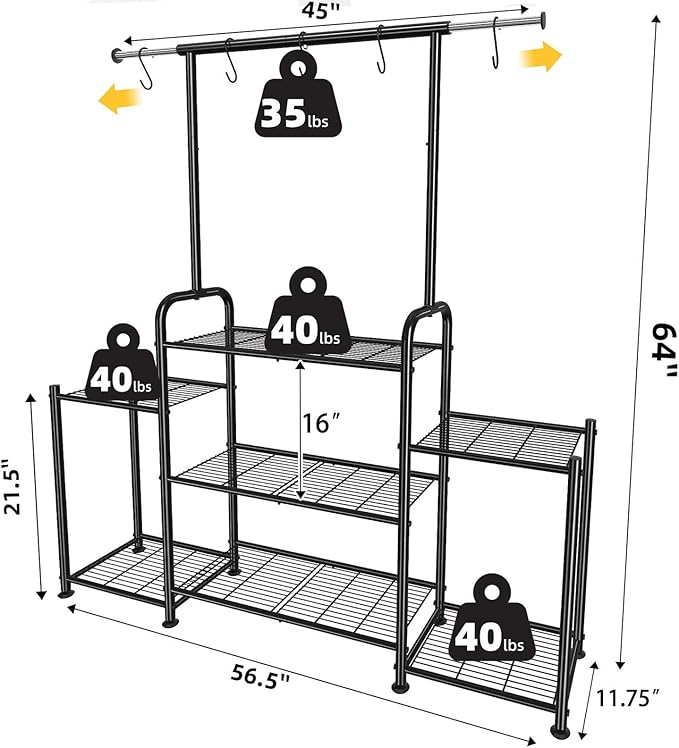 Simple Trending Plant Stand Indoor Outdoor, Metal 3 Tier Tall Hanging Plant - Image 6