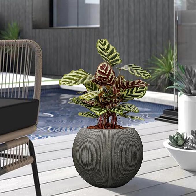 11.8" H X 14.5" D Round Plastic Planter - Image 7