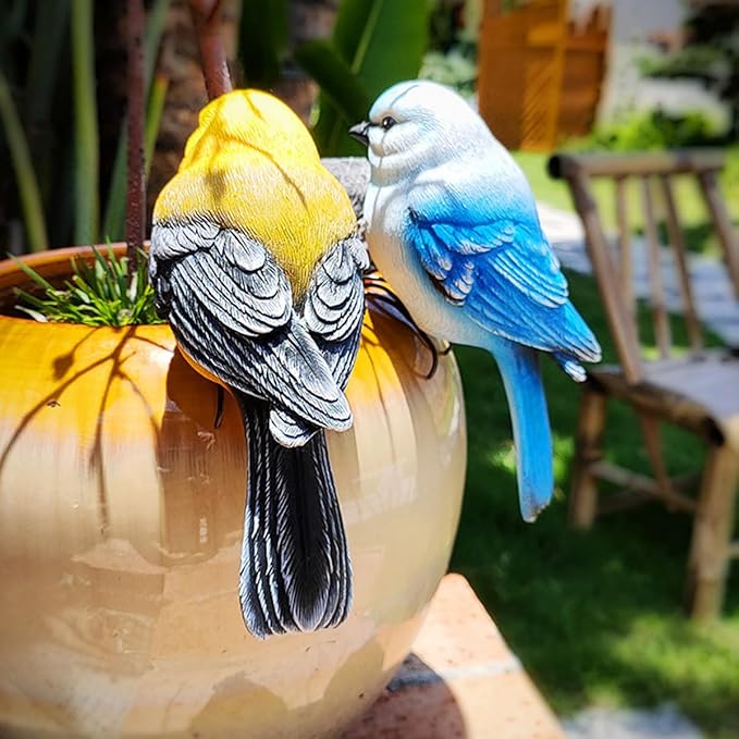 Garden Bird Statue Flower Pot Hugger Outdoor Decor - Image 7