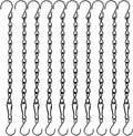 YINGFENG 10 Pack 9.5 Inch Black Hanging Chains, Garden Plant Hangers by YINGFENG