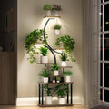 Plant Stand Indoor with Grow Light, 8 Tiered 66" Tall Plant Shelf, Corner Large by Tovve
