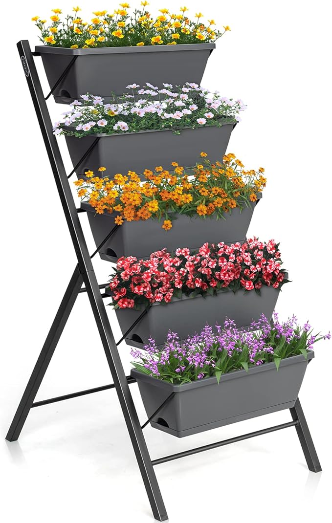 COSTWAY Vertical Raised Garden Bed, 5 Tier Planter Box by COSTWAY