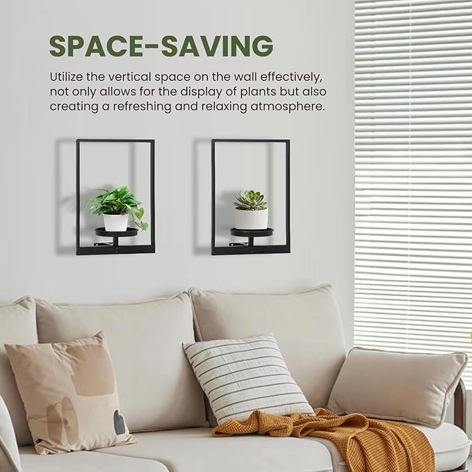 Wall Planters for Indoor Plants, Window Plant Shelves Set of 3, Wall Plant - Image 5