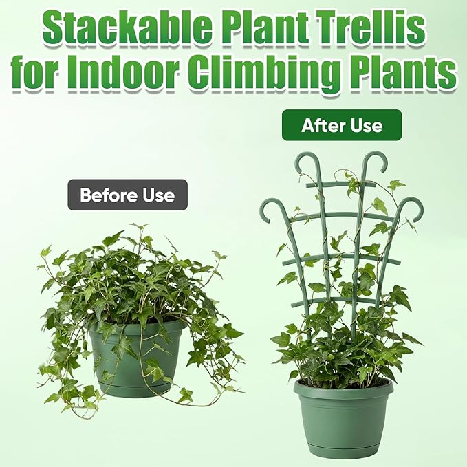 Plant Support Stakes, Stackable Plant Trellis - Image 3