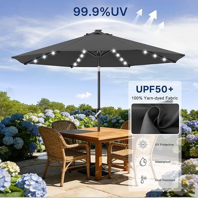 ABCCANOPY 10FT Durable Solar Led Patio Umbrellas - Image 5