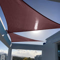 SUNNY GUARD Sun Shade Sail 8' X 8' X 8' Triangle Brown UV Block Sunshade by SUNNYGUARD