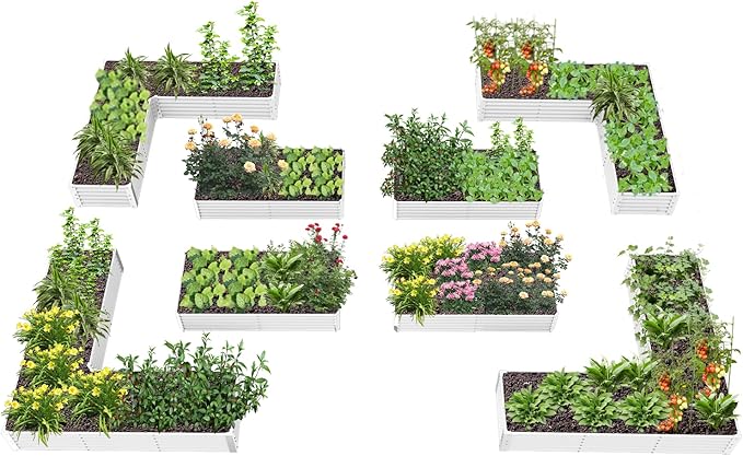 A ANLEOLIFE 8-Pack 8X4X1.5ft & 74x74x18 in Deep Root Galvanized Raised Garden by AAnleolife