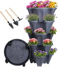 GameXcel Vertical Planter 5 Tier Stackable Planters Garden Planters Strawberry by GameXcel