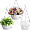 Set of 3-10 Inch Self Watering Hanging Planters by UOUZ