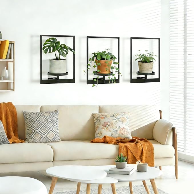 Wall Hanging Plant Stands Planter Shelves, Indoor Outdoor Window Plant Hanger - Image 6