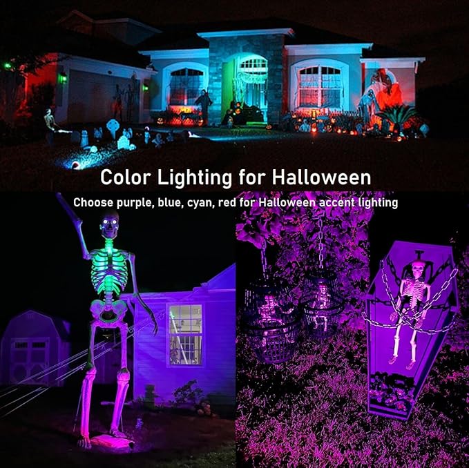 TOVEENEN Color LED Outdoor Landscape Spotlight - 120V 12W Waterproof Spot Lights - Image 5