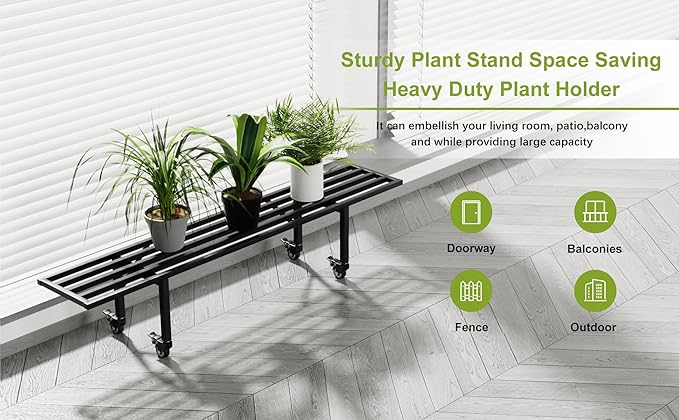 Zhongma One Tier Metal Plant Stand - Image 2