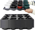12 Cell Round Nursery Pots Trays Thickened Durable Seedling Pots Shuttle by RooTrimmer