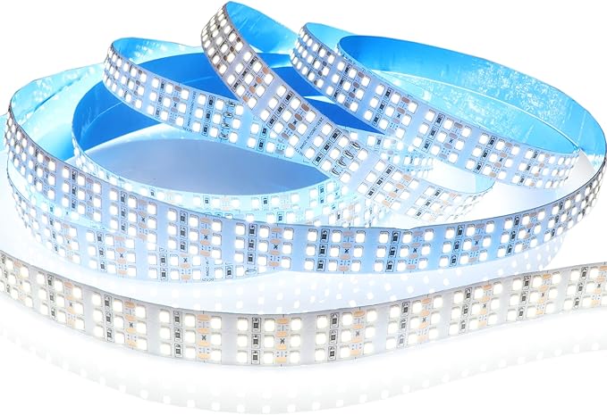 16.4ft SMD 2835 White LED Strip Lights 12V 1800 LEDs Triple Row Daylight White by LEDENET