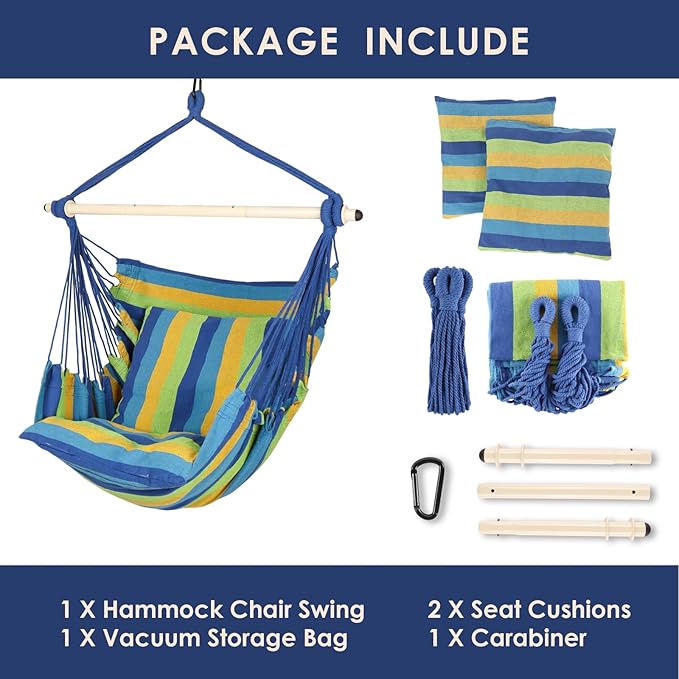 Highwild Hammock Chair Hanging Rope Swing - Image 7