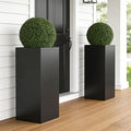 Set of 2 Tall Metal Planter Box by CONGFUTT