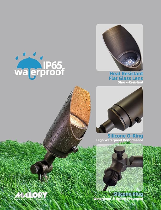 MALORY Brass Landscape Spotlight 10-Pack - Image 4