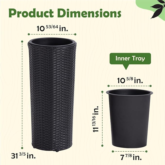 Idzo All Weather Wicker Planters - Image 2