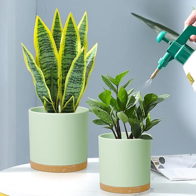 8/7/6 inch Plant Pots, 3 Pack Cylinder Flower Pots - Image 5