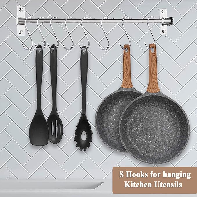 30 Pack 3.7 inch Metal S Hooks Steel S Hooks Plants Hanging Hangers - Image 3