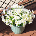 Artificial Flowers for Outdoors, UV Resistant Fake Silk Morning Glory, by maxkes