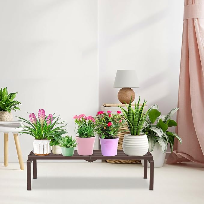 1 Tier Metal Plant Stand Indoor Outdoor, Potted Multiple Flower Pot Holder Rack - Image 8