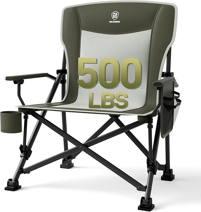 EVER ADVANCED Oversized Folding Camping Chair, by EVERADVANCED