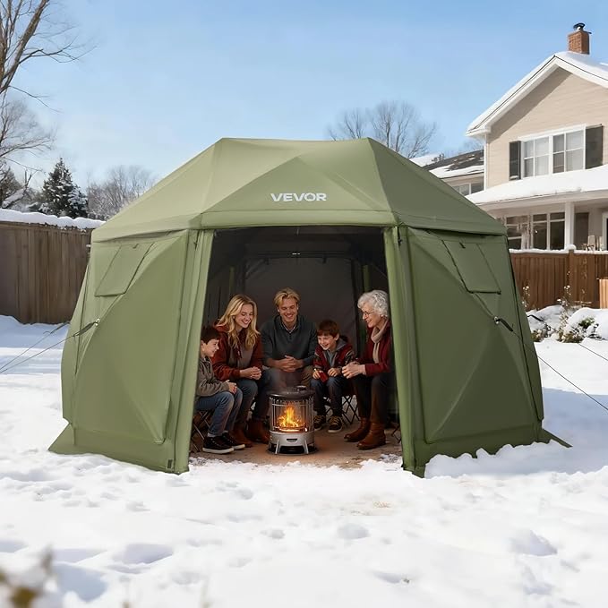 VEVOR Pop up Gazebo Screen Tent, 13 x 13 ft, 13-Sided Spherical Camping Canopy - Image 8