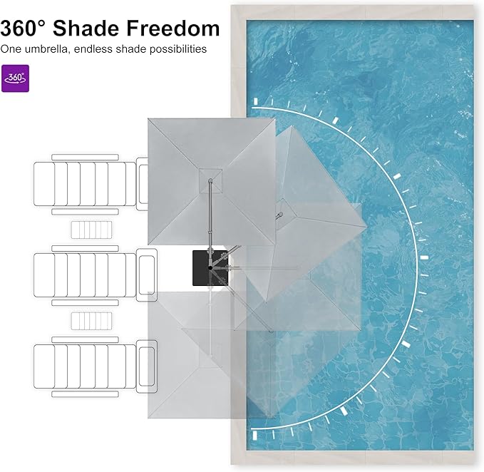PURPLE LEAF 10 FT Outdoor Umbrella - Image 6