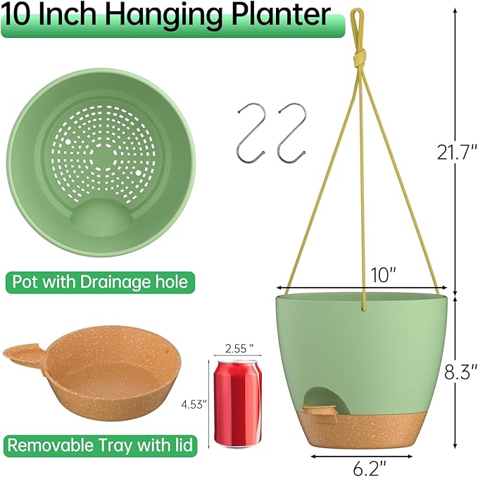 ZMTECH 10 Inch Hanging Planters - Image 2
